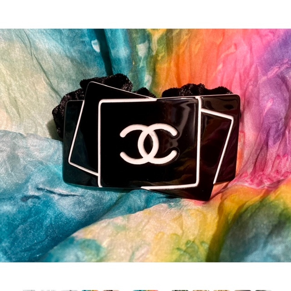 Bundle 3 Chanel GWP VIP White Black Hair Ties with Multicolor Gems